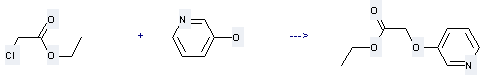 3-Pyridinol can be used to produce pyridin-3-yloxy-acetic acid ethyl ester with chloroacetic acid ethyl ester by heating